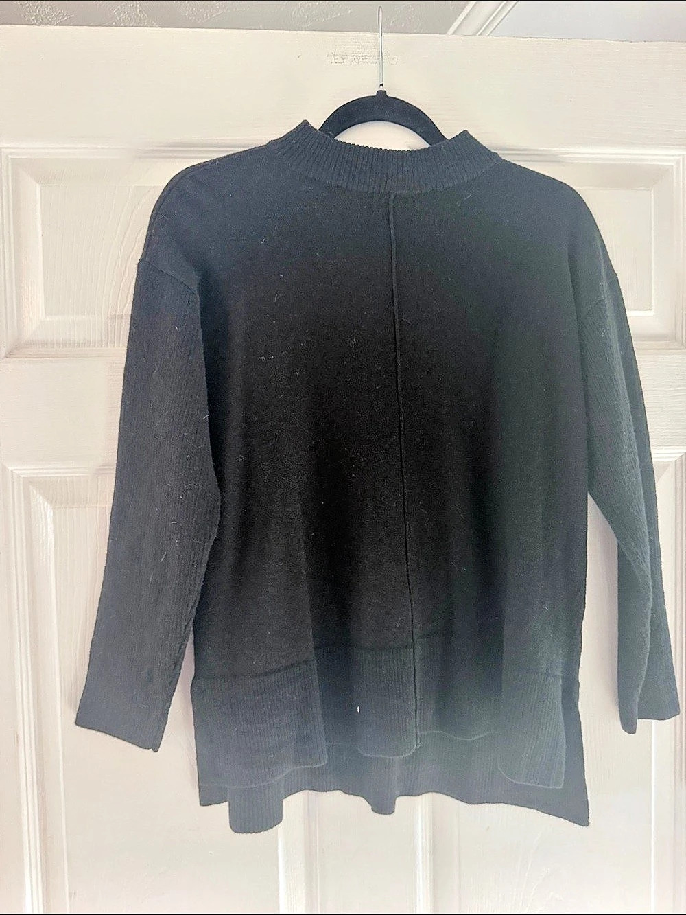 Talbots Merino Wool Crewneck Sweater in Black Size Large